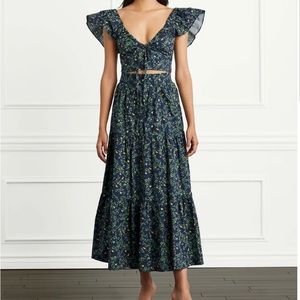 Hill House Alexa Top and Camilla Skirt in Midnight Garden Size XS